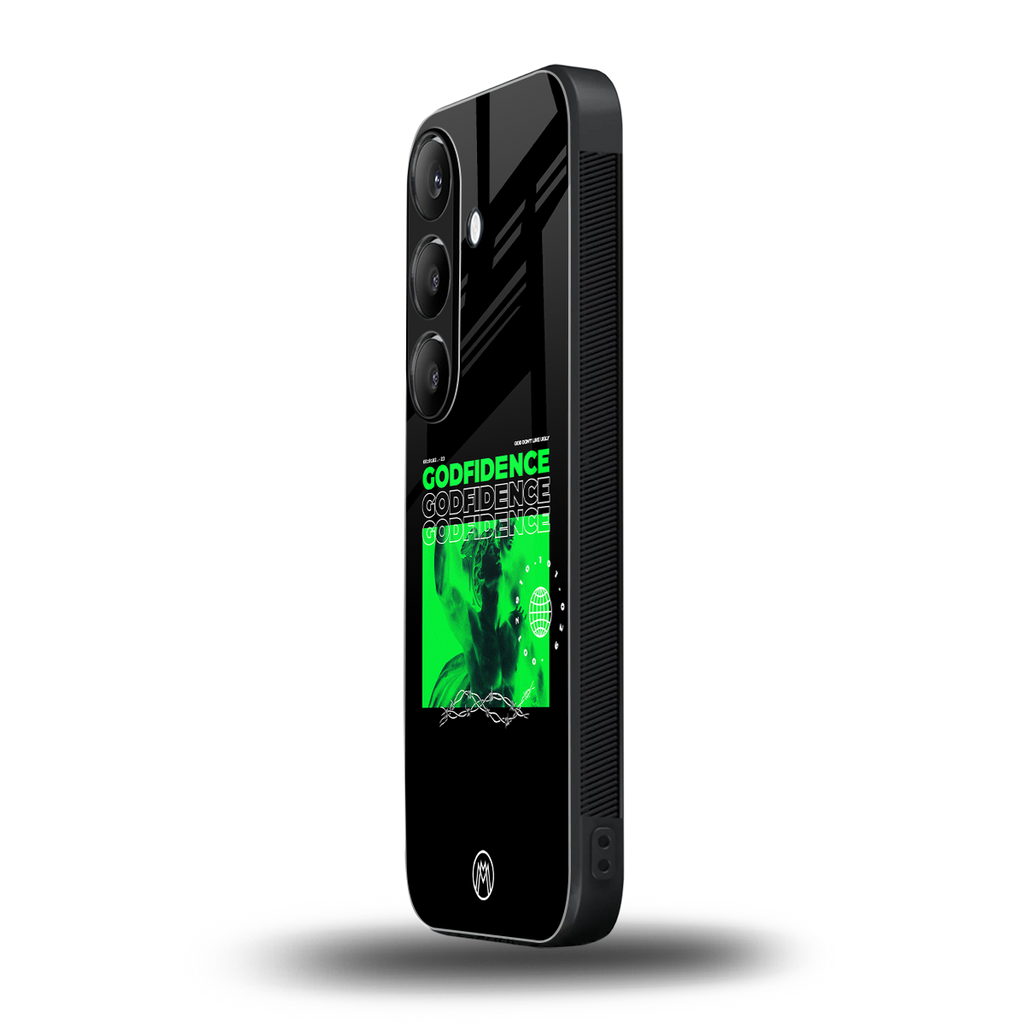 godfidence back phone cover | glass case for samsung galaxy s25