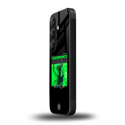 godfidence back phone cover | glass case for samsung galaxy s24 plus