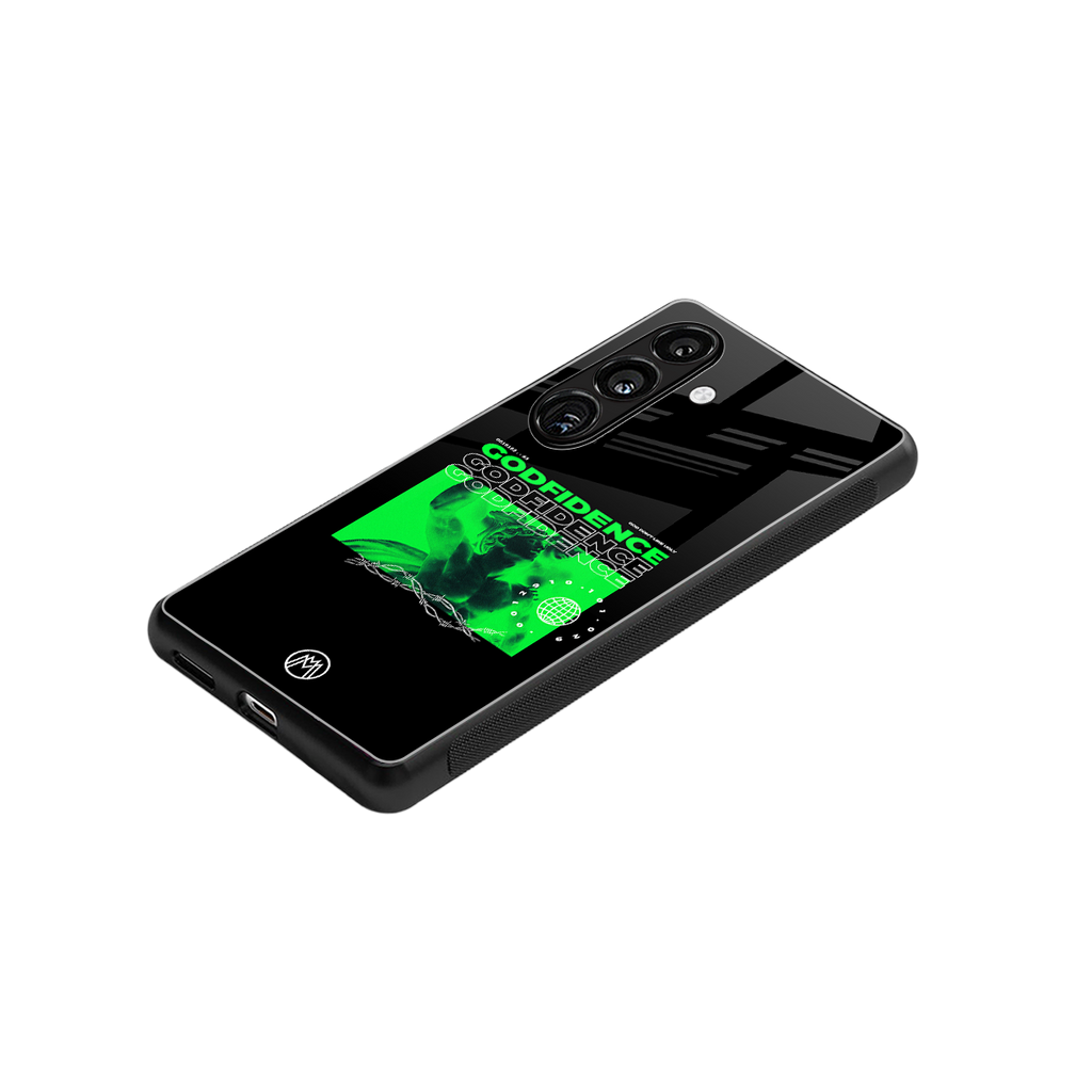 godfidence back phone cover | glass case for samsung galaxy s25 plus