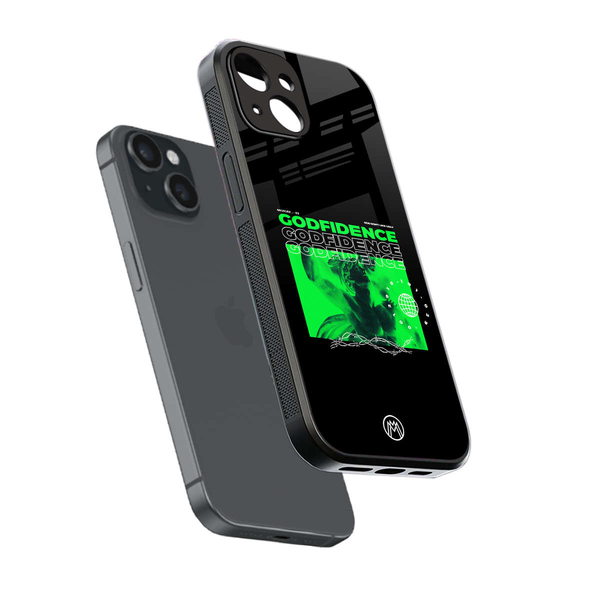 godfidence back phone cover | glass case for iphone 15