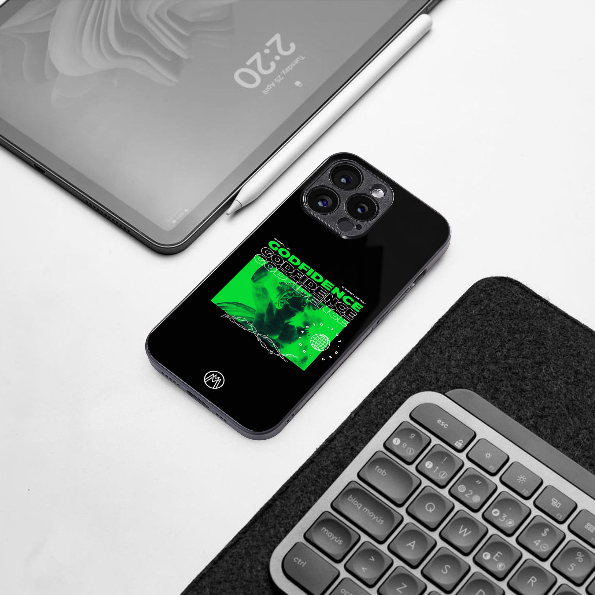 godfidence back phone cover | glass case for iphone 16 pro max