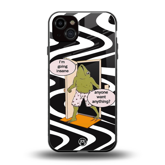 going insane back phone cover | glass case for iphone 14 plus
