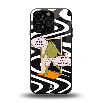 going insane back phone cover | glass case for iphone 14 pro