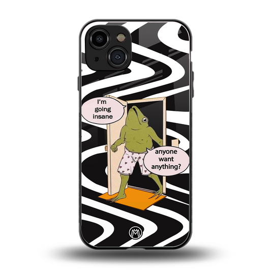 going insane back phone cover | glass case for iphone 15