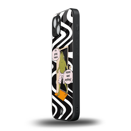 going insane back phone cover | glass case for iphone 15