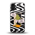 going insane back phone cover | glass case for iphone 16 plus