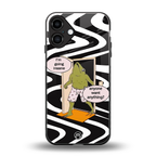going insane back phone cover | glass case for iphone 16 plus