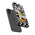 going insane back phone cover | glass case for iphone 16 plus