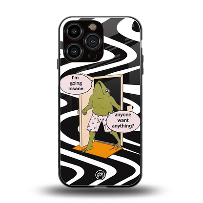 going insane back phone cover | glass case for iphone 16 pro max