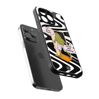 going insane back phone cover | glass case for iphone 16 pro max