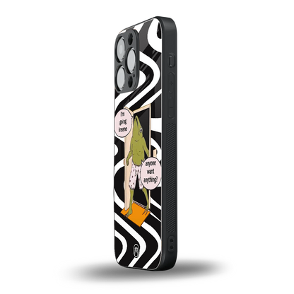 going insane back phone cover | glass case for iphone 16 pro max