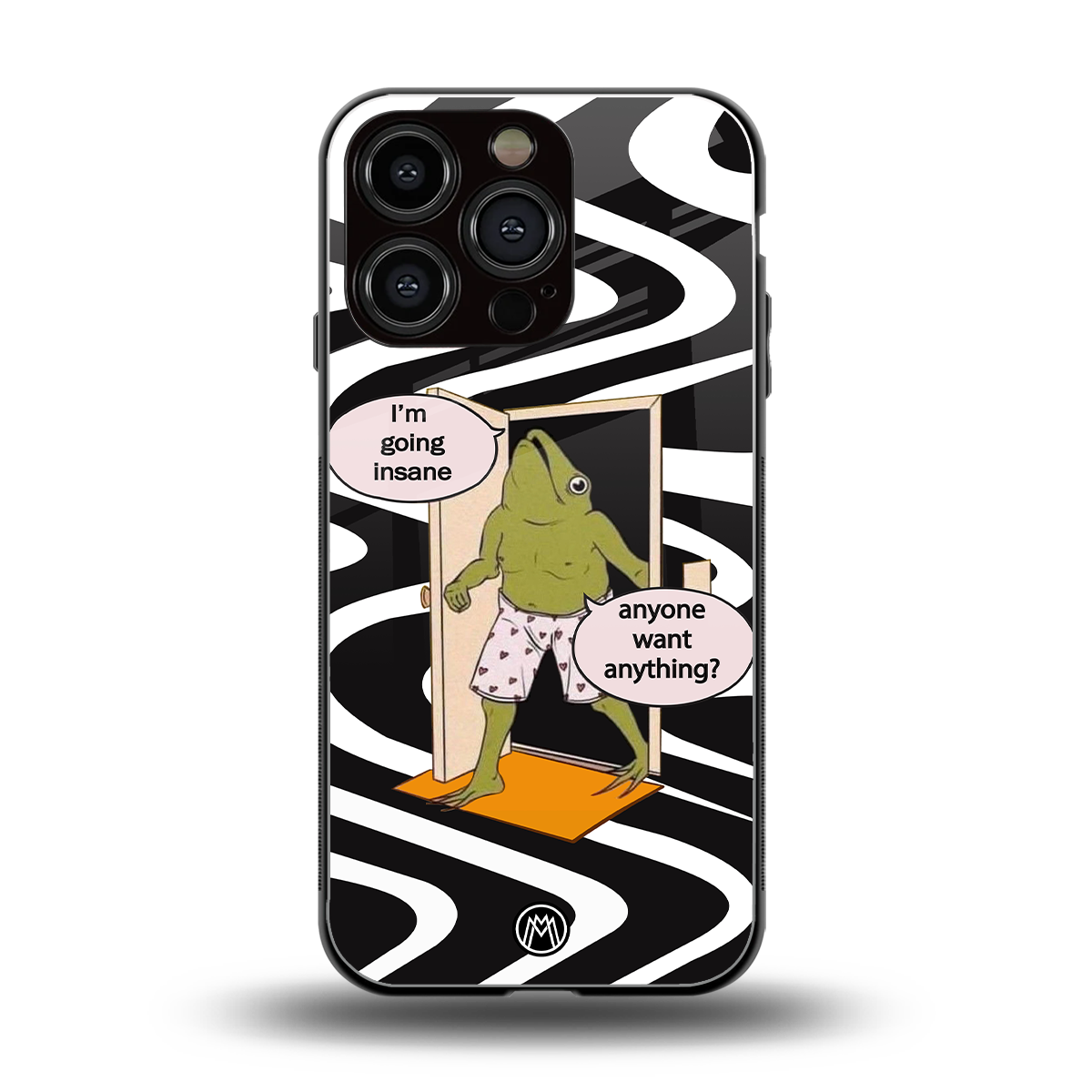 going insane back phone cover | glass case for iphone 16 pro