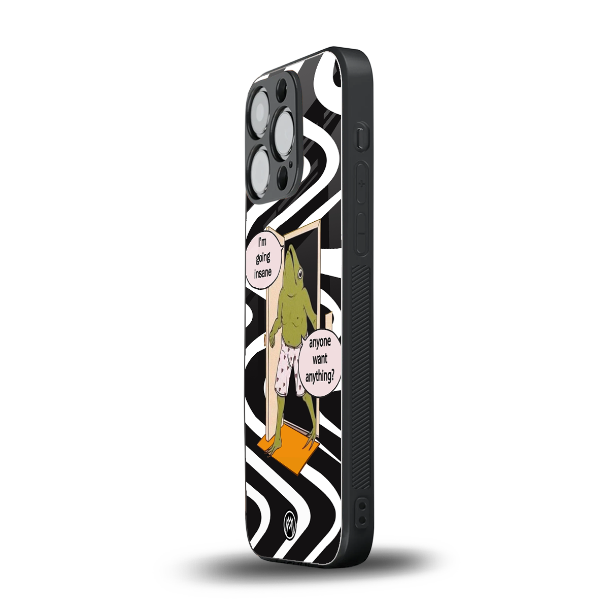 going insane back phone cover | glass case for iphone 16 pro