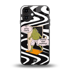 going insane back phone cover | glass case for iphone 16