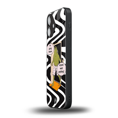going insane back phone cover | glass case for iphone 16