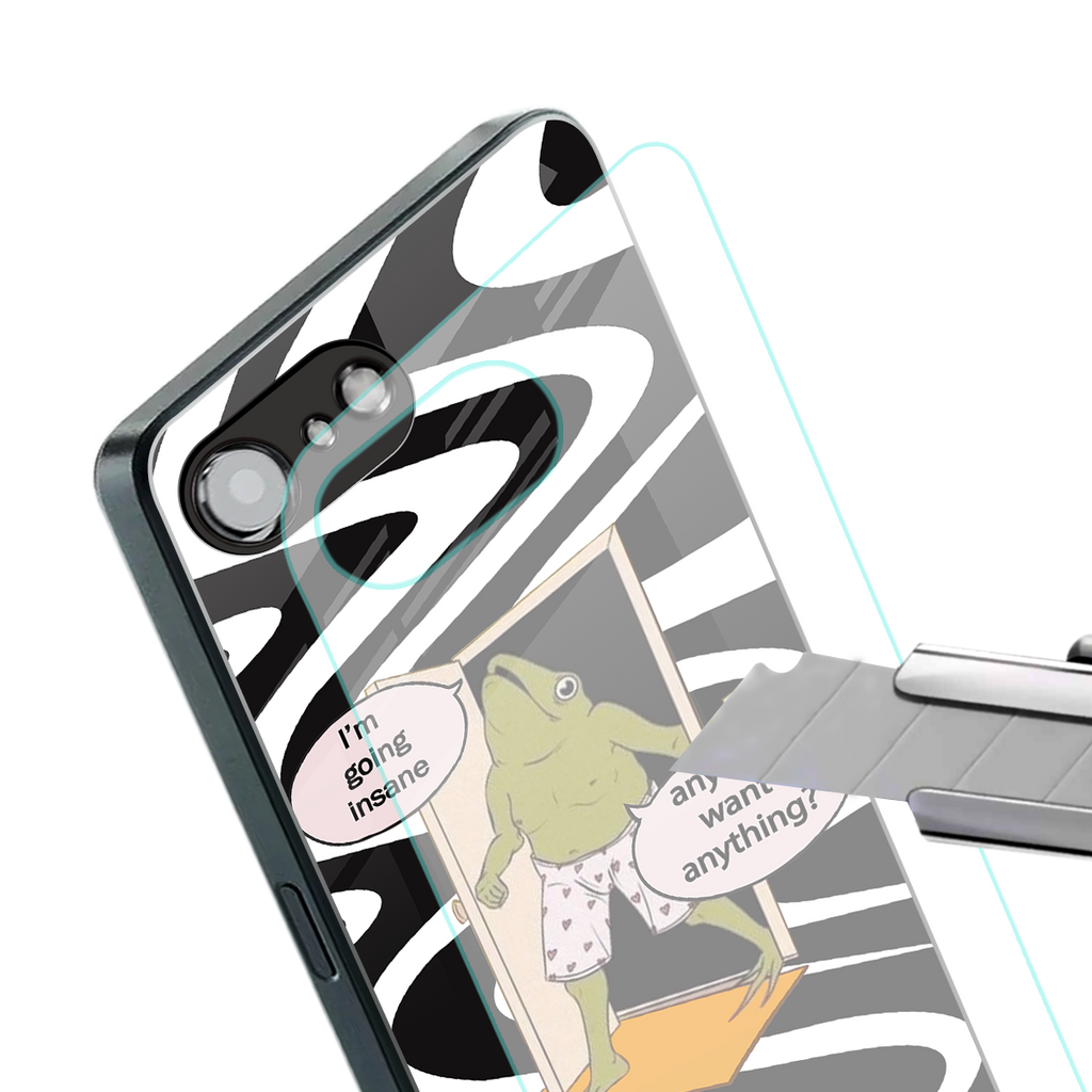 going insane back phone cover | glass case for iphone 16e