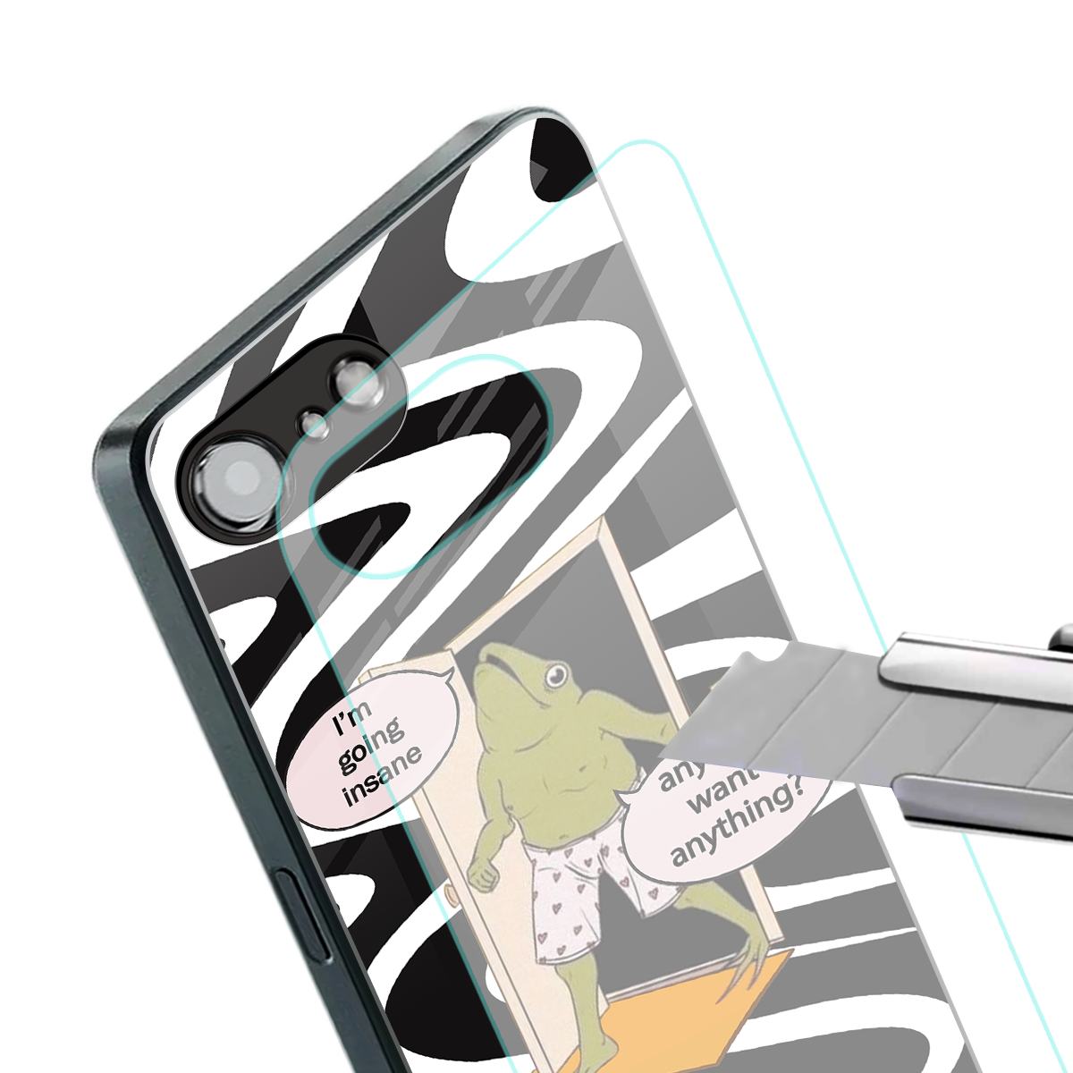 going insane back phone cover | glass case for iphone 16e