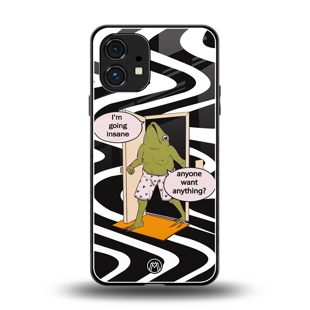 going insane back phone cover | glass case for nothing phone 1