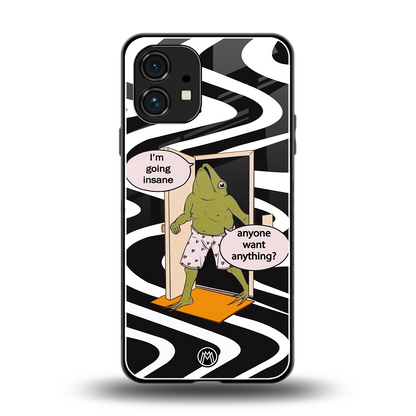 going insane back phone cover | glass case for nothing phone 1