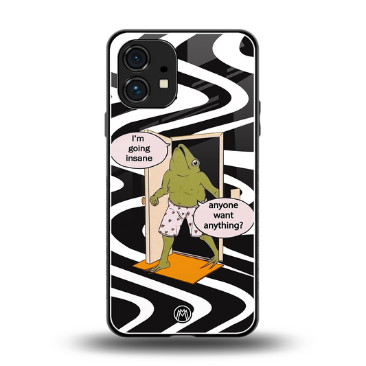 going insane back phone cover | glass case for nothing phone 1
