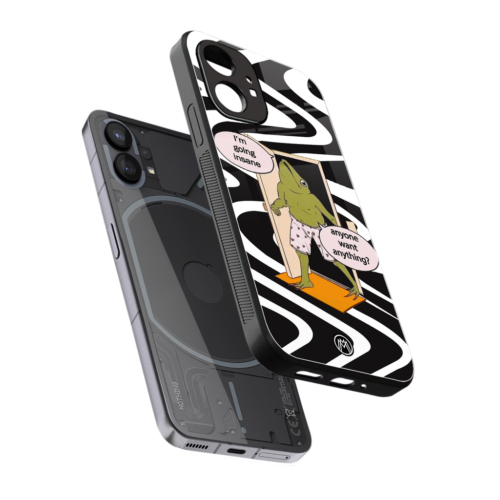 going insane back phone cover | glass case for nothing phone 1