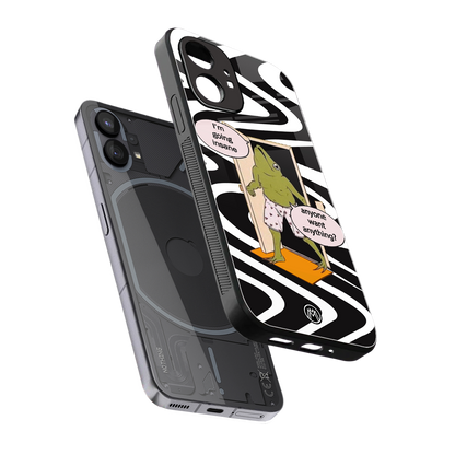 going insane back phone cover | glass case for nothing phone 1