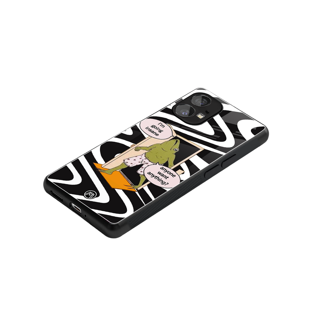 going insane back phone cover | glass case for nothing phone 1