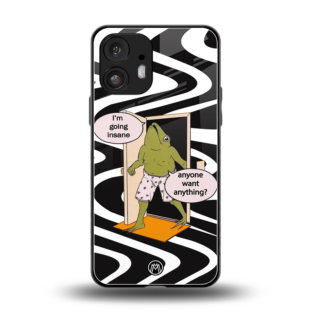 going insane back phone cover | glass case for nothing phone 2