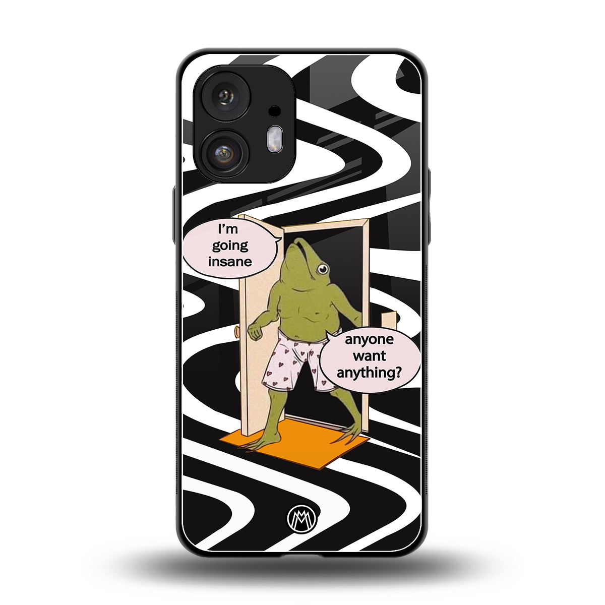 going insane back phone cover | glass case for nothing phone 2
