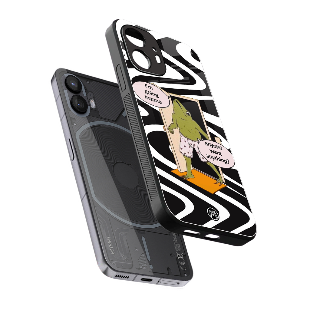 going insane back phone cover | glass case for nothing phone 2