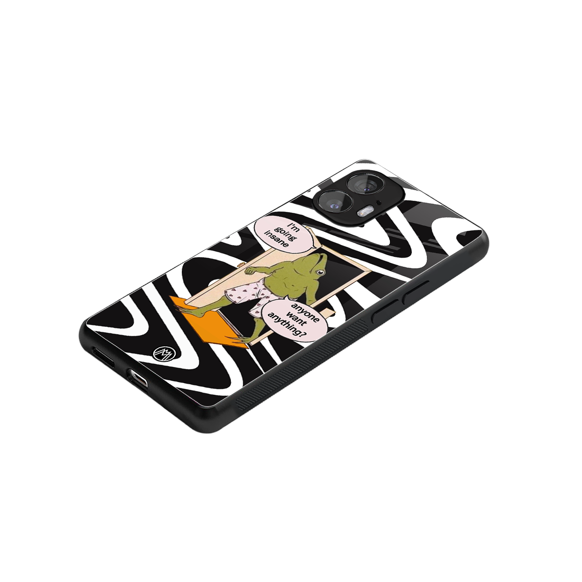going insane back phone cover | glass case for nothing phone 2
