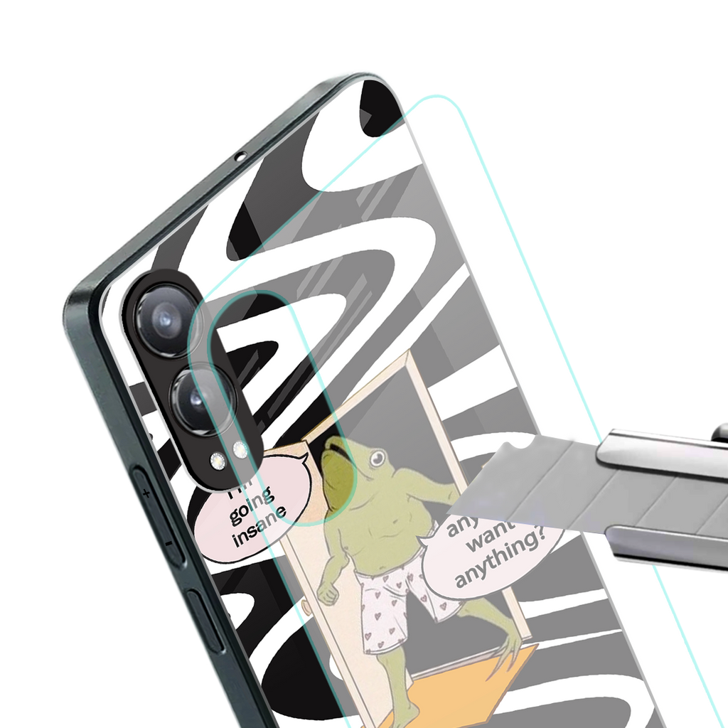 going insane back phone cover | glass case for oneplus nord ce 4 lite