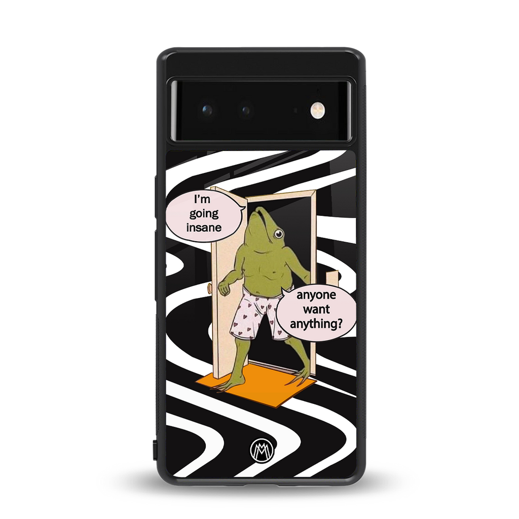 going insane back phone cover | glass case for google pixel 6