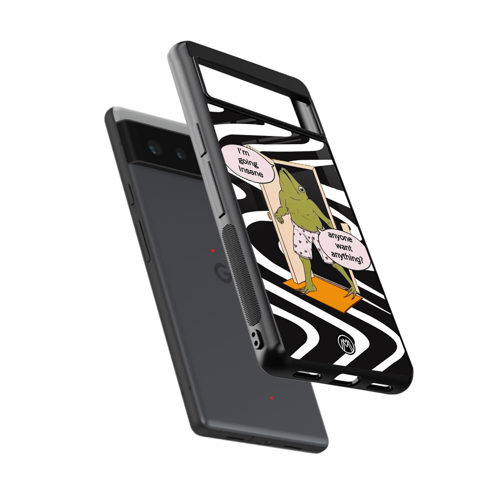 going insane back phone cover | glass case for google pixel 6