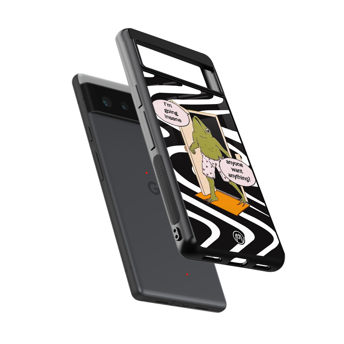 going insane back phone cover | glass case for google pixel 6