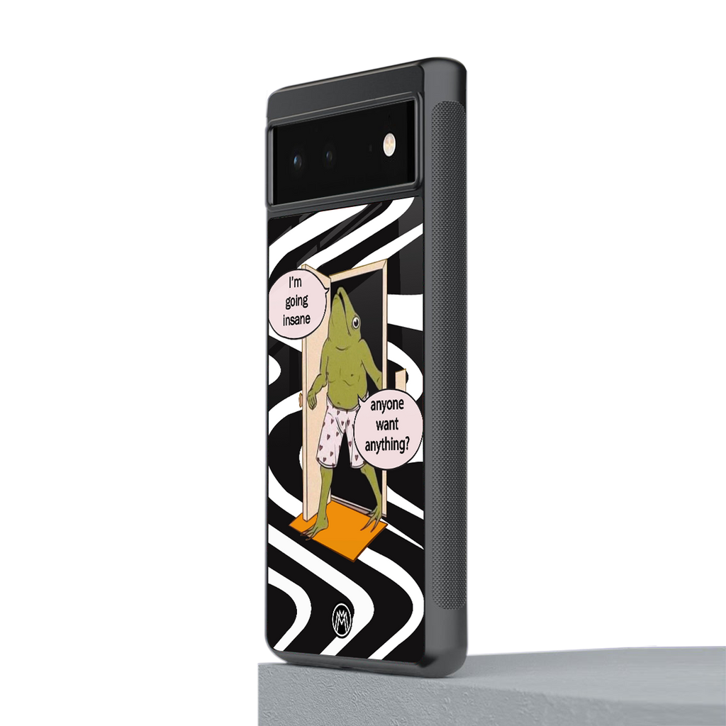 going insane back phone cover | glass case for google pixel 6