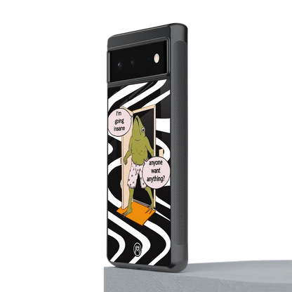 going insane back phone cover | glass case for Google Pixel 6A
