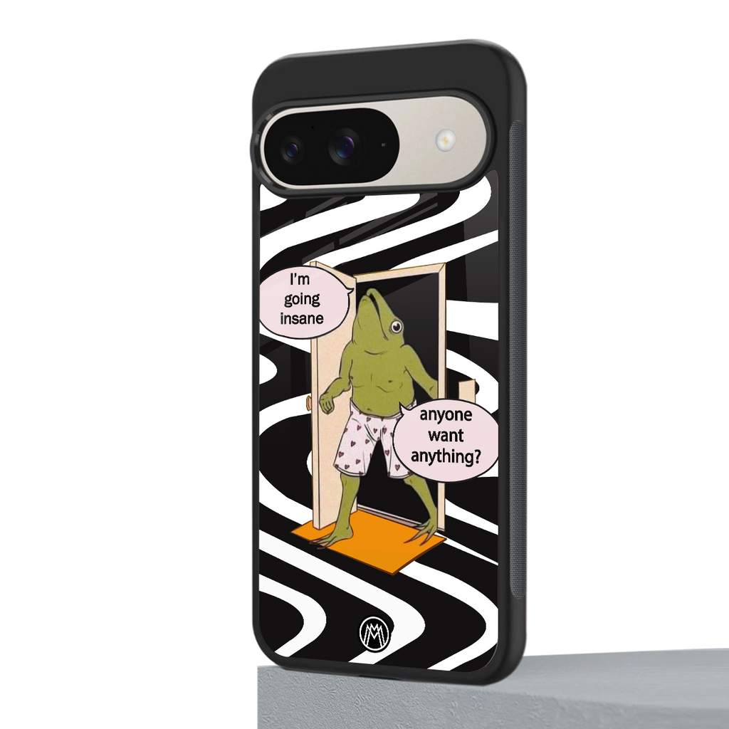 going insane back phone cover | glass case for google pixel 9