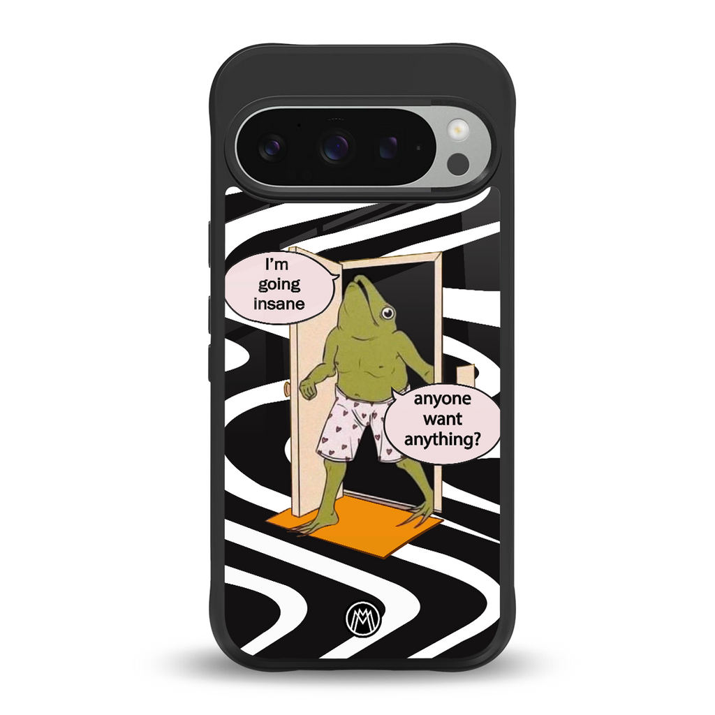 going insane back phone cover | glass case for google pixel 9 pro