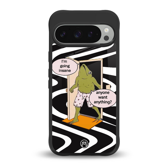 going insane back phone cover | glass case for google pixel 9 pro xl