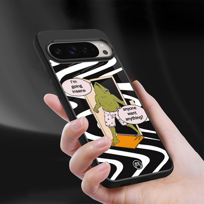 going insane back phone cover | glass case for google pixel 9 pro xl