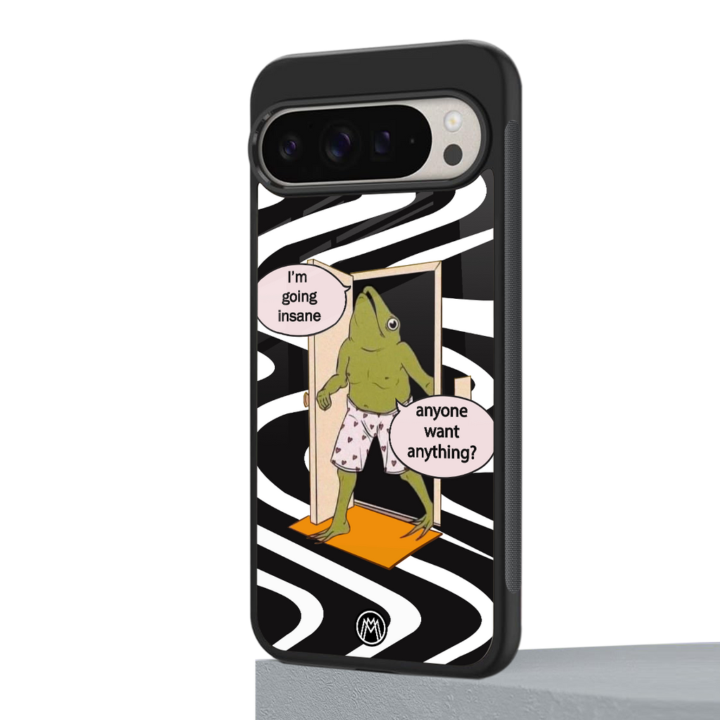 going insane back phone cover | glass case for google pixel 9 pro