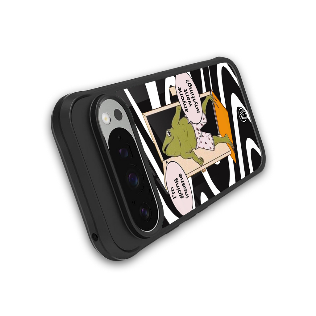 going insane back phone cover | glass case for google pixel 9 pro