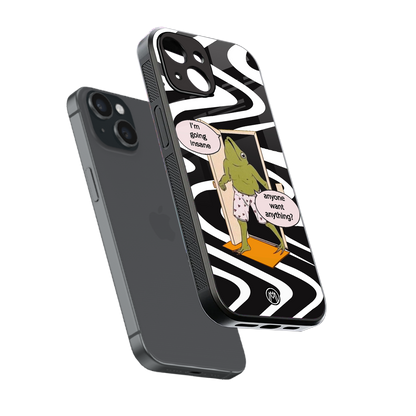 going insane back phone cover | glass case for iphone 15