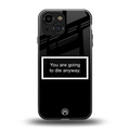 going to die black edition back phone cover | glass case for iphone 13 mini