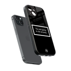 going to die black edition back phone cover | glass case for iphone 13 mini
