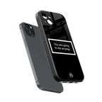 going to die black edition back phone cover | glass case for iphone 15 plus
