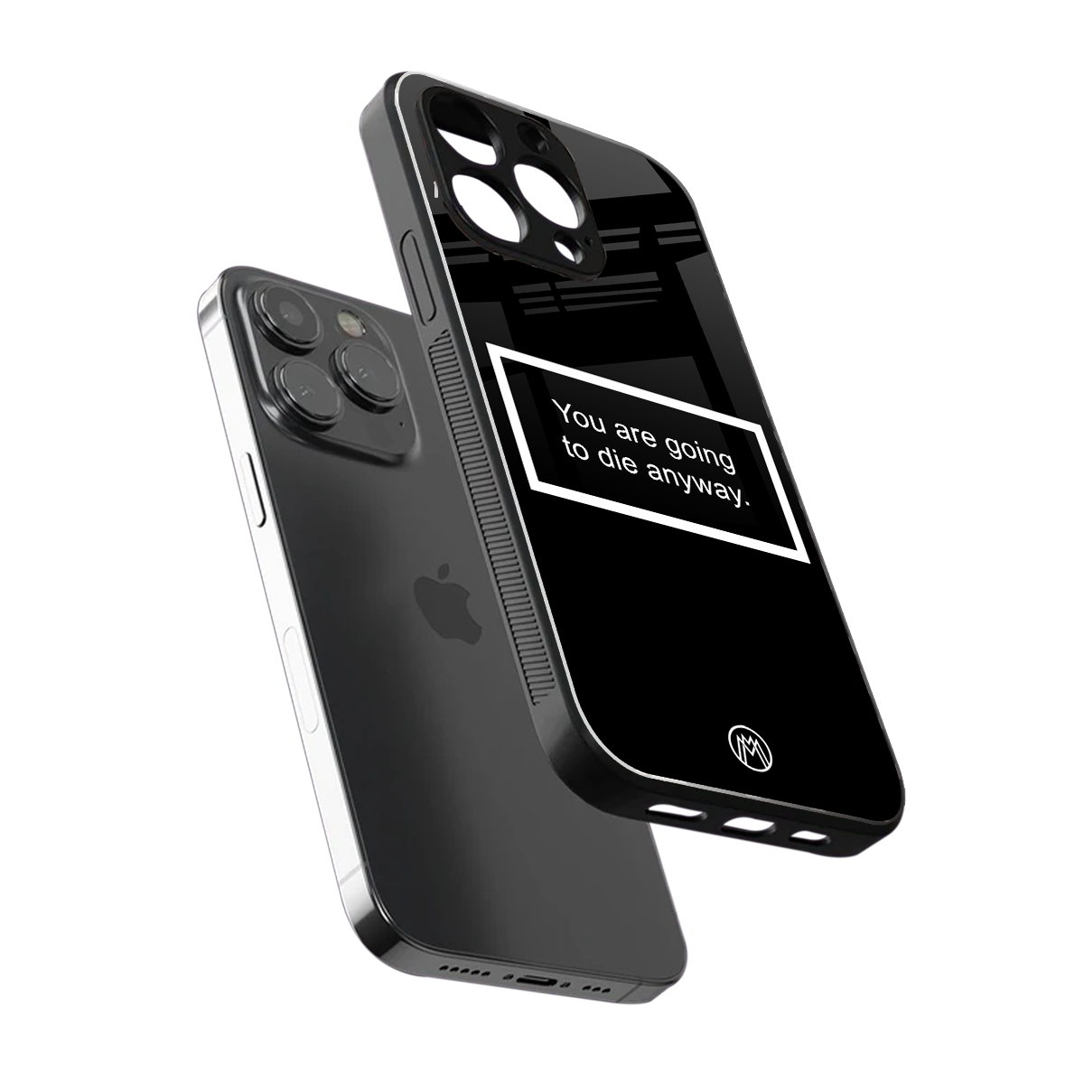 going to die black edition back phone cover | glass case for iphone 15 pro max