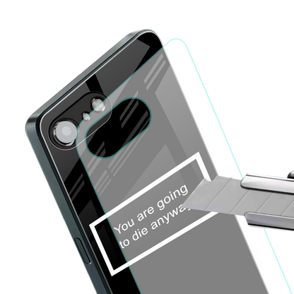 going to die black edition back phone cover | glass case for iphone 16e