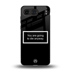 going to die black edition back phone cover | glass case for oneplus nord 4